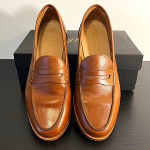 J Crew Brown Leather Penny Loafers